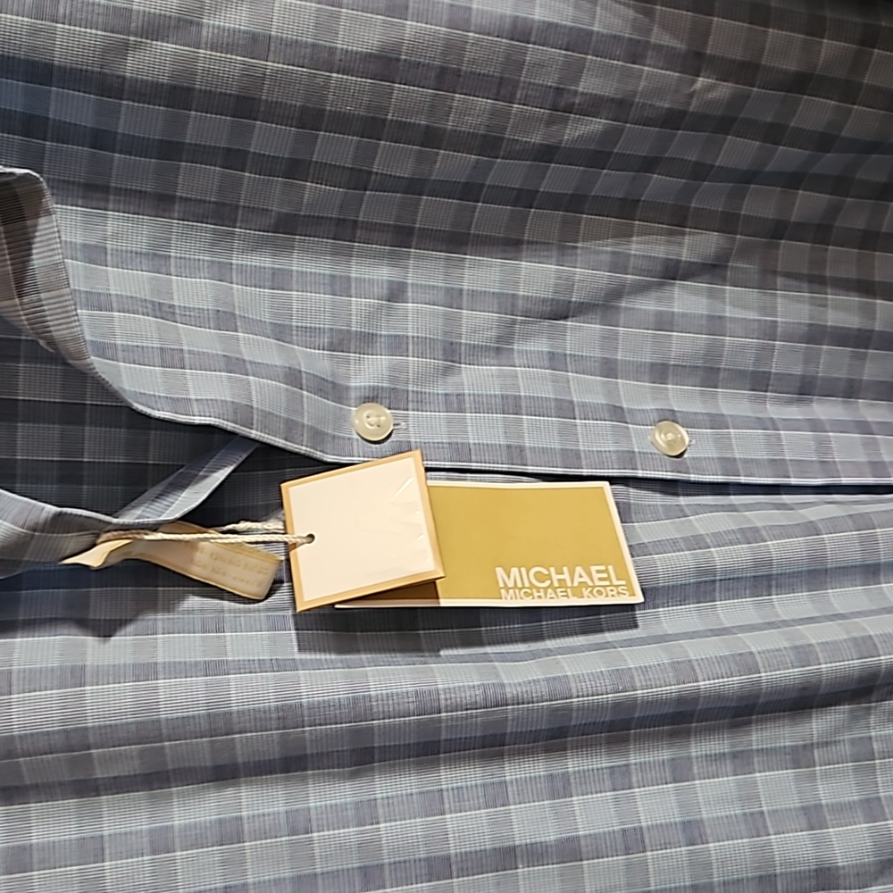 Excellent condition Michael Kors shirt blue size 17.5 - Picture 4 of 5
